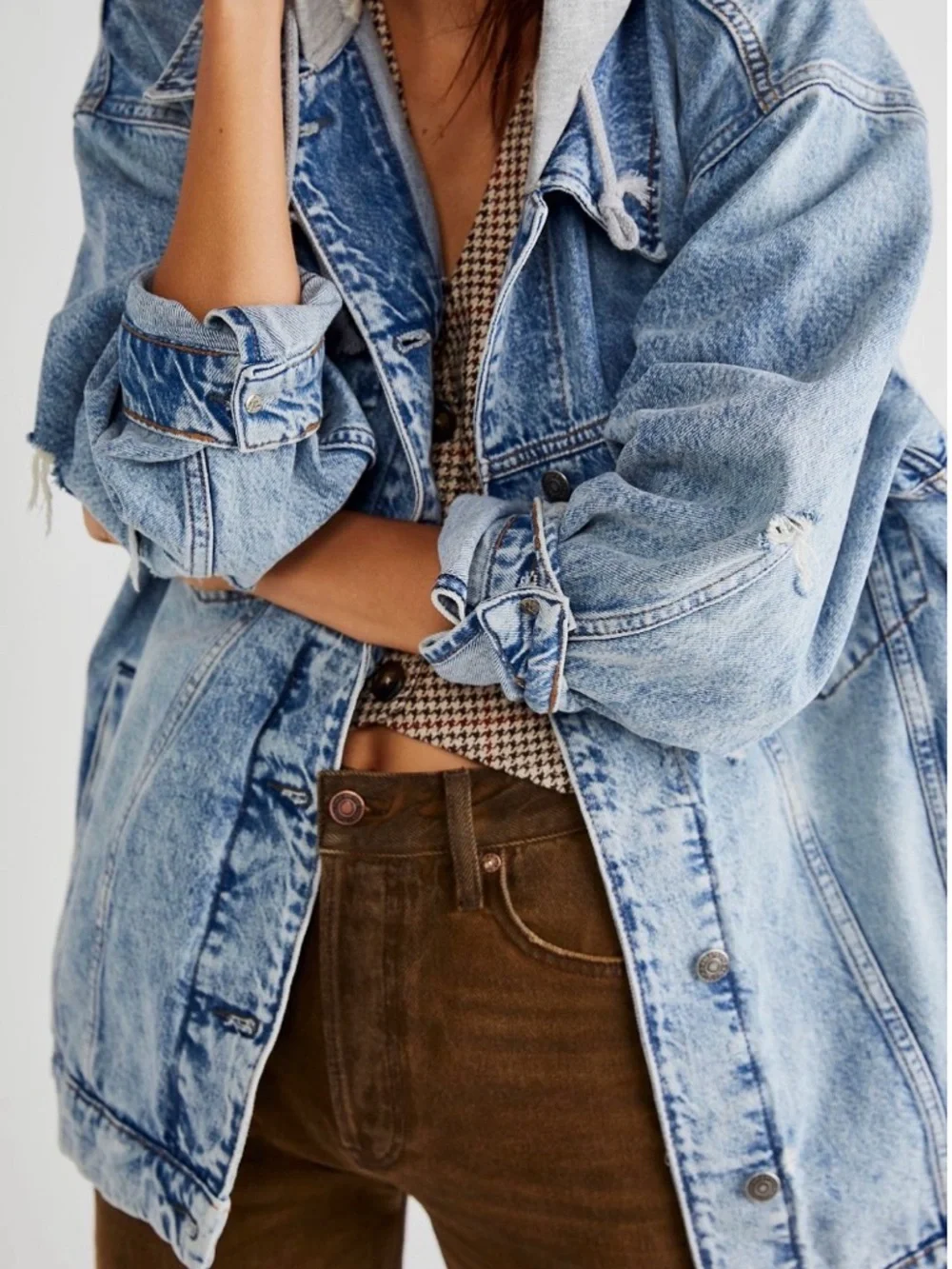 We The Free Flawless Hooded Denim Jacket - Picture 3 of 6